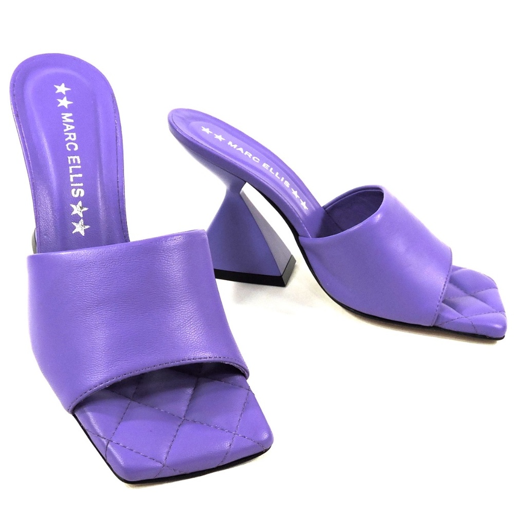 MARC ELLIS 🇮🇹 PURPLE LEATHER COMFORT MULES